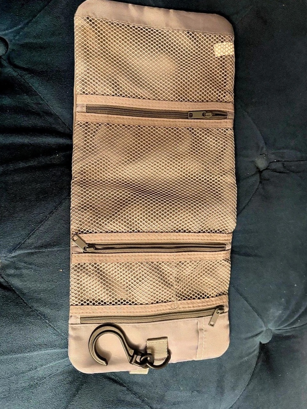 Roll-Up Travel Toiletries Kit Brown